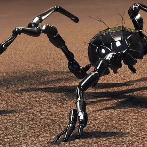 Image similar to an arachnoid robot killing people