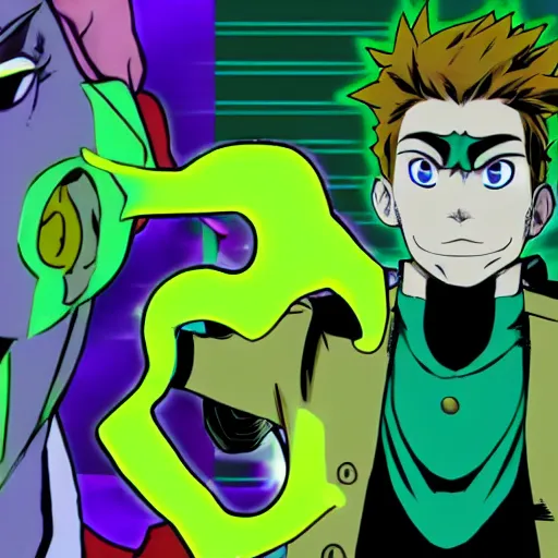 Image similar to jacksepticeye in jojo's bizarre adventure