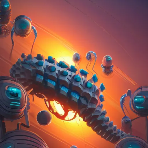 Image similar to isometric scientifically accurate microscopic robotic virus attacking organic biological cell by tyler edlin and petros afshar and christopher balaskas and marius borgeaud and kilian eng, atomic age maximalist, art nouveau, global illumination, 3 d concept render, well proportioned, highly detailed