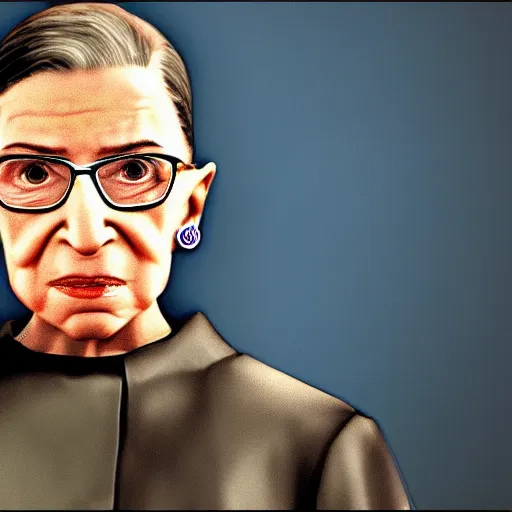 Prompt: ruth bader ginsburg half life 2, video game screenshot