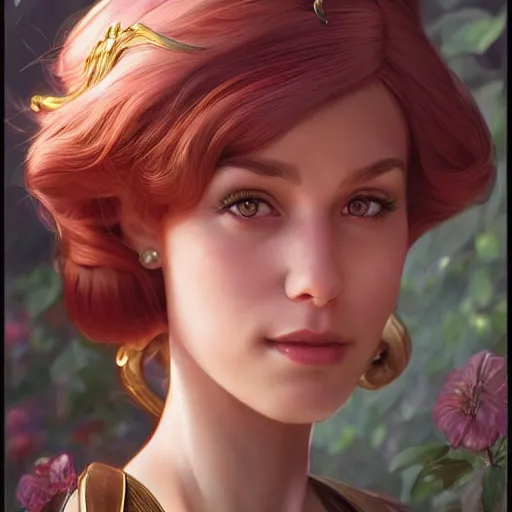 Image similar to ultra realistic illustration, stephanie from lazy town, intricate, elegant, highly detailed, digital painting, artstation, concept art, smooth, sharp focus, illustration, art by artgerm and greg rutkowski and alphonse mucha