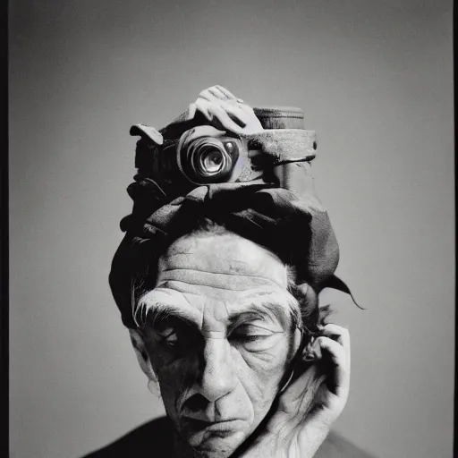 Prompt: a portrait of a character in a scenic environment by Irving Penn