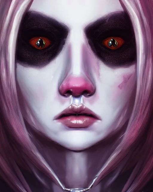 Prompt: headshot portrait of nightmare queen inspired by occult alchemy, detailed, textured, realistic, unreal engine, cgsociety, cinematic lighting, concept art