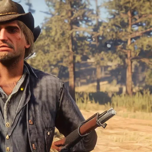 Image similar to xQc in red dead redemption 2