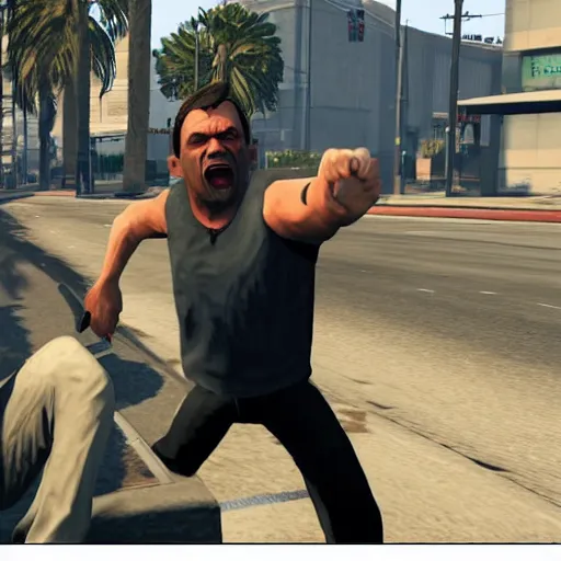 Image similar to screaming man in gta v