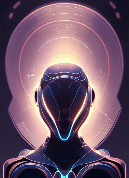 Image similar to symmetry!! portrait of animal robot, sci - fi, tech wear, glowing lights!! intricate, elegant, highly detailed, digital painting, artstation, concept art, smooth, sharp focus, illustration, art by artgerm and greg rutkowski and alphonse mucha