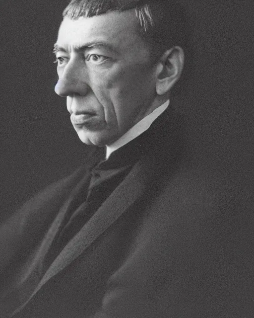 Prompt: 4 k hd, highly detailed photograph of serghei rachmaninoff, shot with sigma f / 4. 2, 2 5 0 mm sharp lens, sharp focus, consistent, highly detailed light refraction, high level texture render