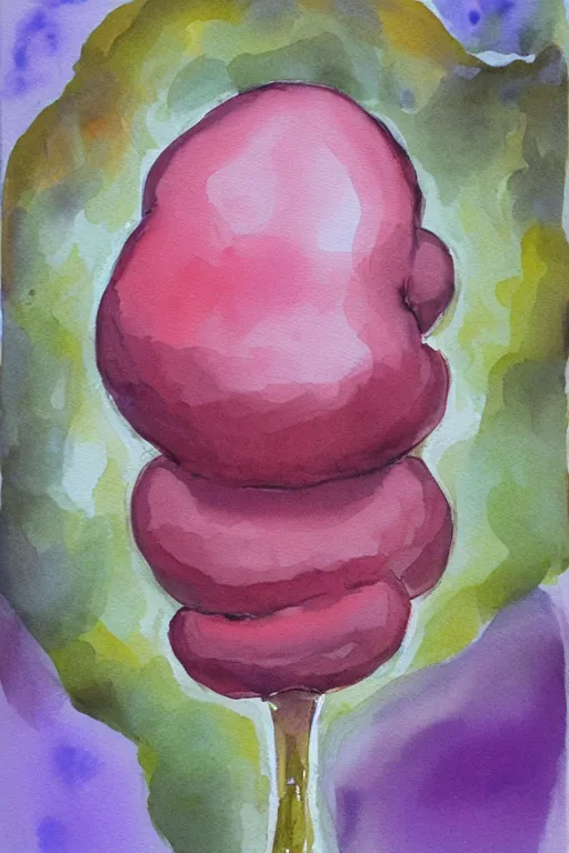 Prompt: plumbus, watercolor