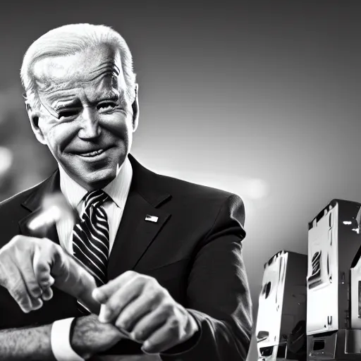 Prompt: joe biden building a PC, photo, 4k photoshop render