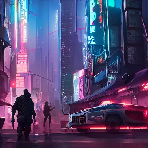 Image similar to science fiction city, cyberpunk dark fantasy art, gta 5 cover, official fanart behance hd artstation by jesper ejsing, by rhads, makoto shinkai and lois van baarle, ilya kuvshinov, ossdraws