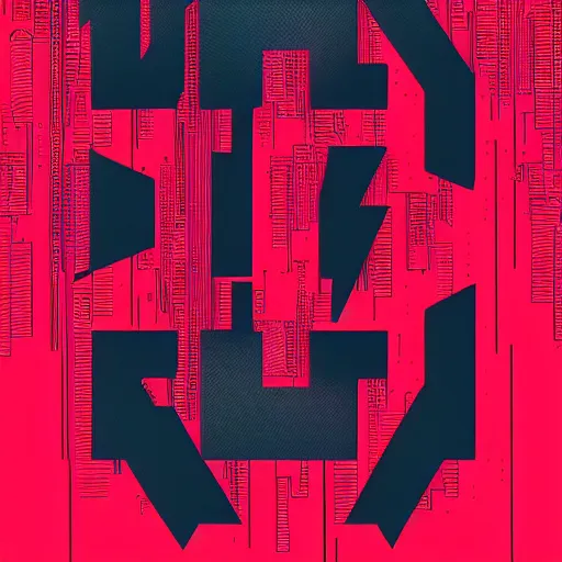 Image similar to demo poster of a stylized font, cyberpunk, behance, hd