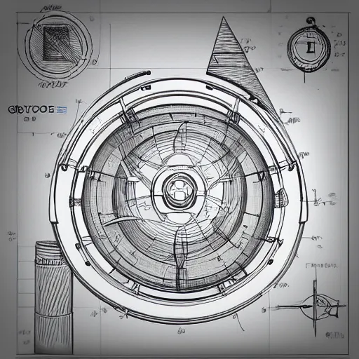 Image similar to gyroscope, technical drawing, highly detailed, photo realistic