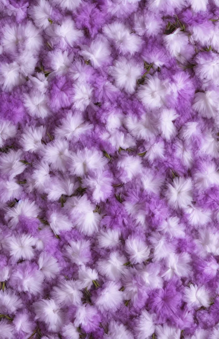 Prompt: light and clean soft cozy background image with soft, light - purple flowers on a soft fuzzy white blanket, dreamy lighting, background, cottagecore, photorealistic, backdrop for obituary text