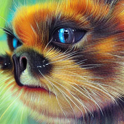 Prompt: bee cat. hyperdetailed photorealism