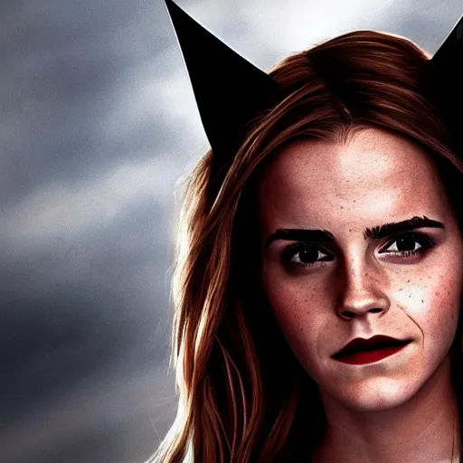Prompt: Emma Watson as Batwoman