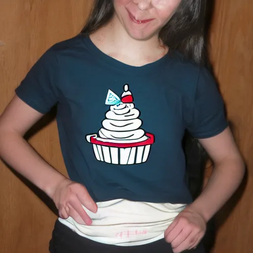 Image similar to toon cupcake on shirt