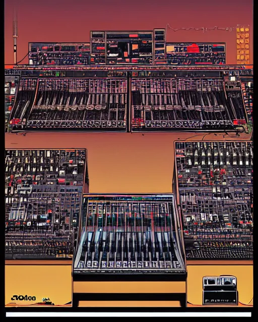 Image similar to roland 808 by Moebius