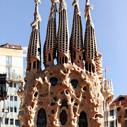 Prompt: previously undiscovered building by antoni gaudi