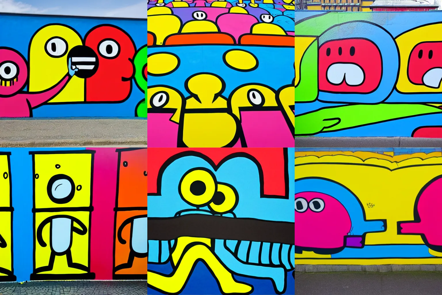 Prompt: artwork by Thierry Noir,