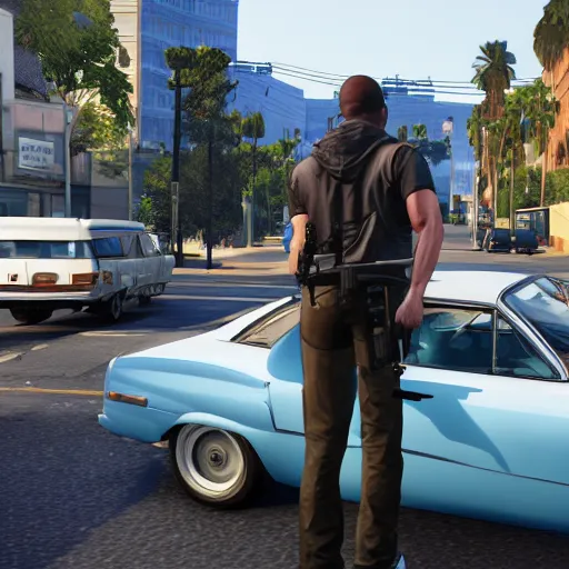 Image similar to screenshot of Grand Theft Auto: Kingston, for ps5, Highly Detailed, Unreal engine 5, HD, 8k, GTX 3090,