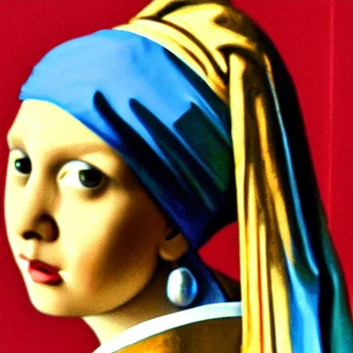 Image similar to donald trump as girl with a pearl earring