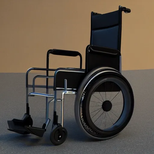 Image similar to a 3d render of a wheelchair of the future, ultra detailed, realism, 8k, octane render, unreal engine