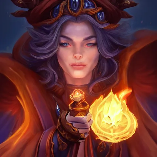 Image similar to hearthstone official professional art. a sorceress, wearing a robe casting a fire ball. insanely coherent physical body parts ( face, arms, legs, hair, eyes, pupil, eye white ). full body realistic, sharp focus, 8 k high definition, insanely detailed, intricate, elegant, smooth, sharp focus, illustration, artstation