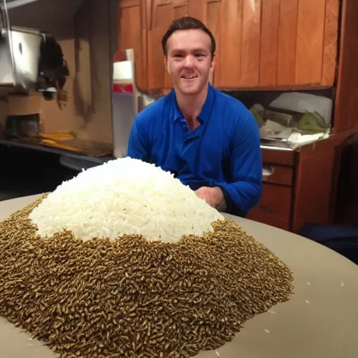 Image similar to a pile of rice with reece withersonn face