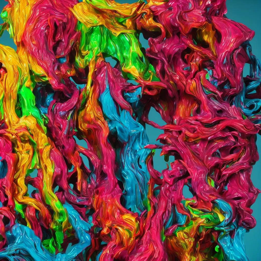 Image similar to painful pleasures by lynda benglis, octane render, colorful, 4 k, 8 k