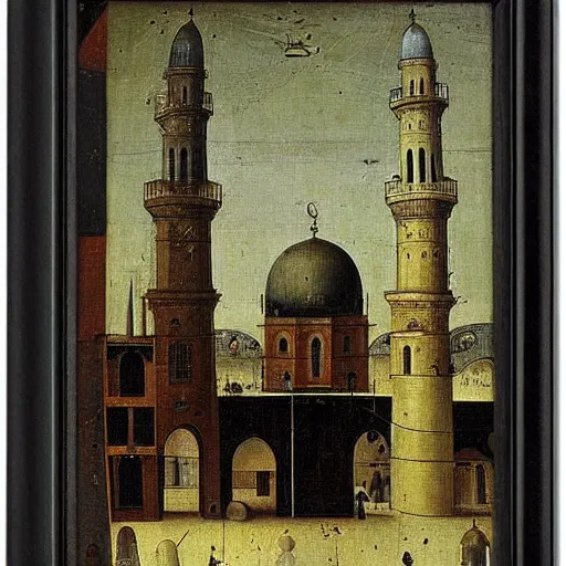 Image similar to ottoman mosque by hieronymus bosch