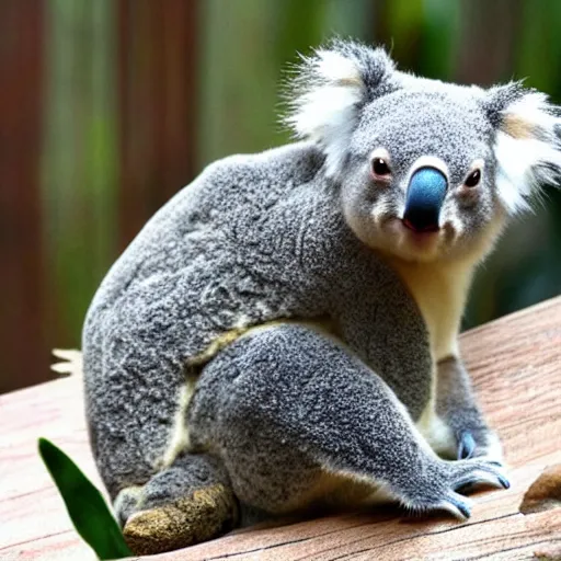 Prompt: koala wearing a fedora