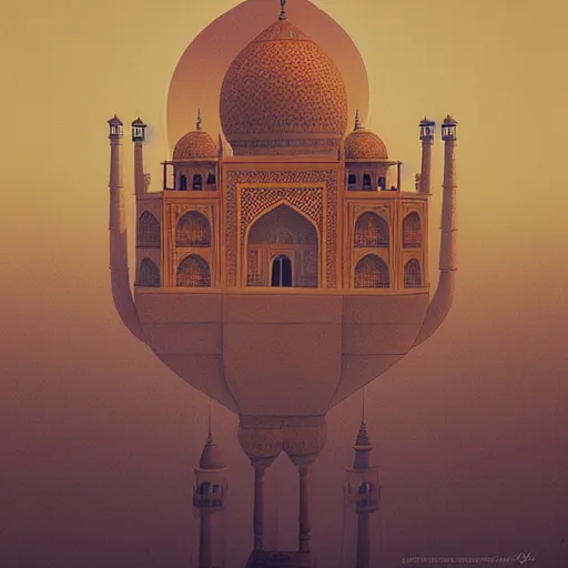 Prompt: taj mahal by gediminas pranckevicius