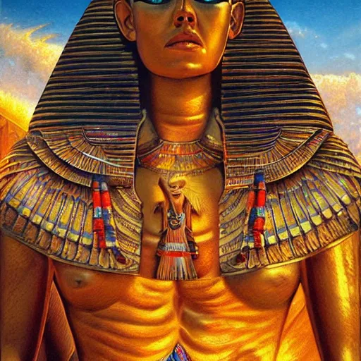 Image similar to epic masterpiece excruciating death of Egyptian sun god Ken Kelly, photorealistic, cinematic, fantastic reality, detailed, intricate dramatic lighting, establishing shot, 8k resolution – W 1024