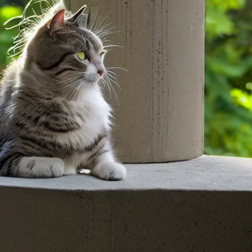 Prompt: a cat philosopher contemplating the meaning of life