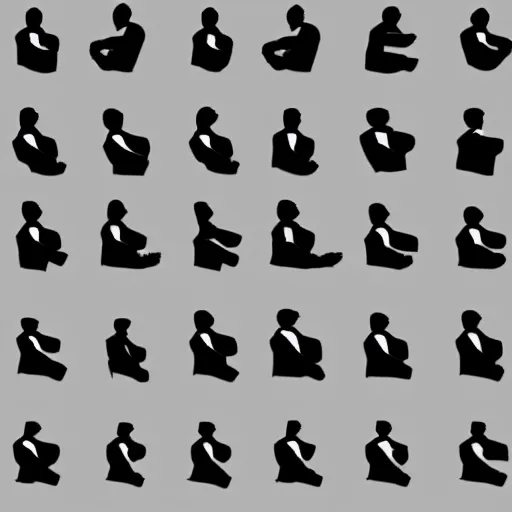 Image similar to an animation of the same man waving his arm from left to right in digital frame by frame, separated into equally sized frames, from'animation types'