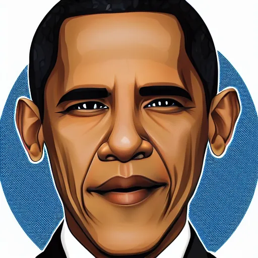 Image similar to epic vector illustration of obama, in the style of na honjaman rebeleop webtoon, by jang - sung rak ( aka dubu ), epic artwork, vector image, trending on artstation