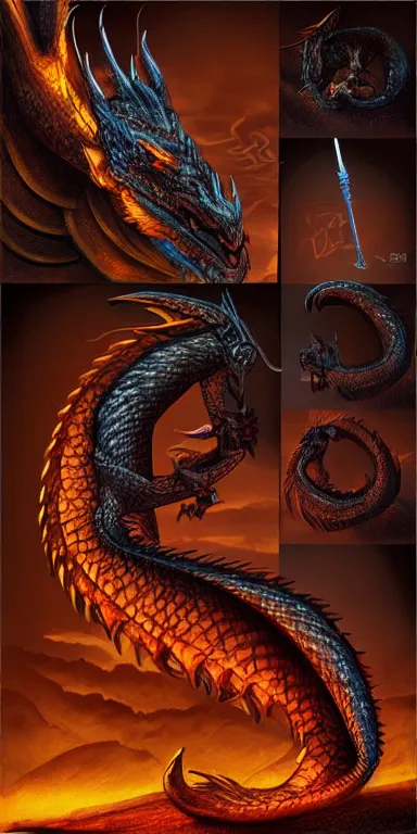 Prompt: draconic staff, dragon staff, glowing draconic staff, epic fantasy style art, fantasy epic digital art, epic fantasy weapon art