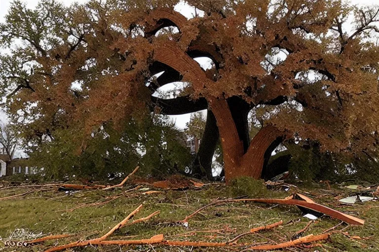 Image similar to tornado made from fall oak leves ( ( ( ( ( recently deserted city. ) ) ) ) )