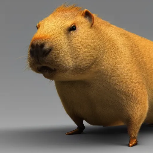 Prompt: 3 d model of a capybara