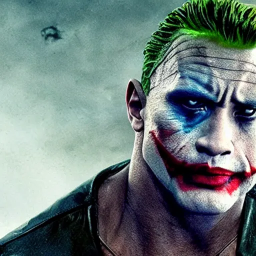 Image similar to Dwayne Johnson as Joker