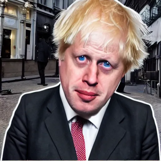 Image similar to boris Johnson all night party, hyper realistic, paparazzi photo, booze, drugs, party, late night,