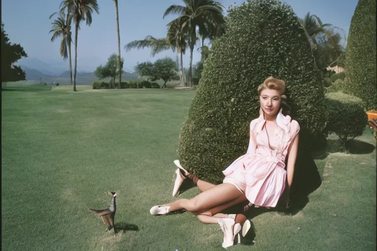 Image similar to photo of young woman by slim aarons