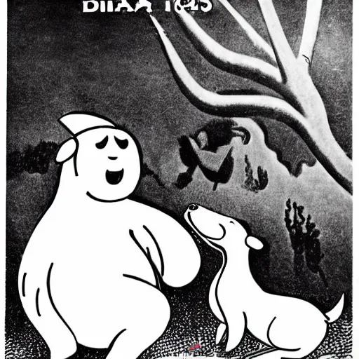 Prompt: 1 9 4 5 disney cartoon about capybaras in love