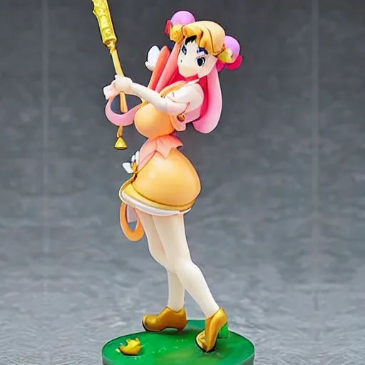 Prompt: princess peach kimono pvc figure by aniplex