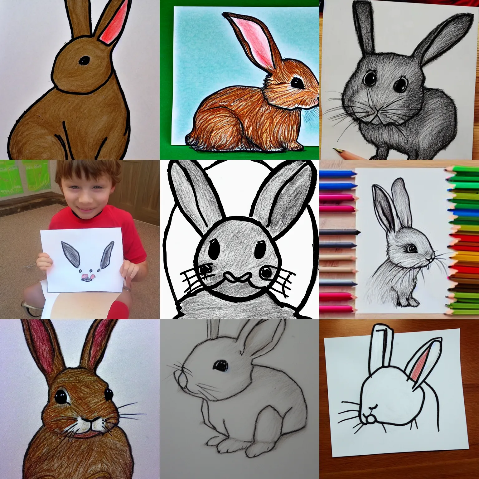 Collection Cute Rabbit Bunny little Kids Baby Animal Cartoon Clipart doodle  7036049 Vector Art at Vecteezy