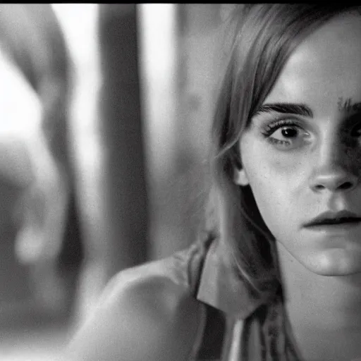 Prompt: film still of emma watson from close encounters of the third kind ( 1 9 7 7 ),