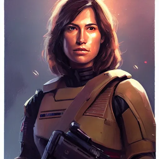 Prompt: portrait of a man by greg rutkowski, jaina solo, wearing the tactical gear of the galactic alliance, star wars expanded universe, she is about 1 6 years old, highly detailed portrait, digital painting, artstation, concept art, smooth, sharp foccus ilustration, artstation hq