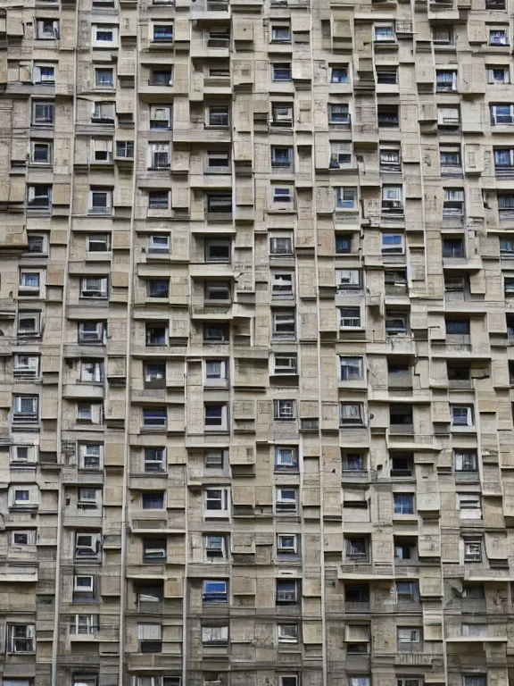 Image similar to full soviet apartment building, photo