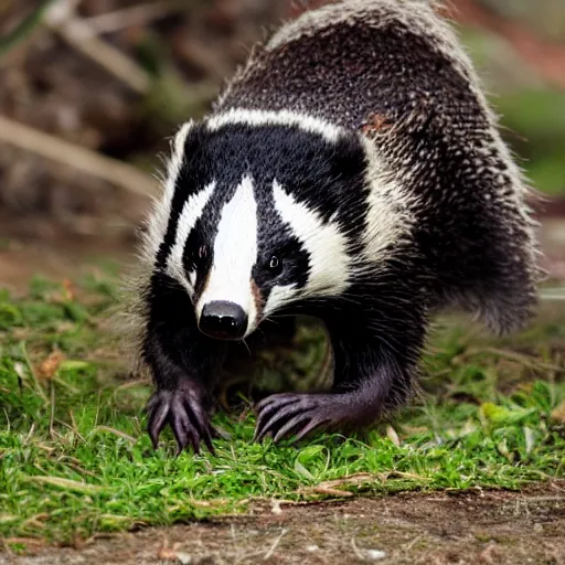 Prompt: angry badger attacking a sock