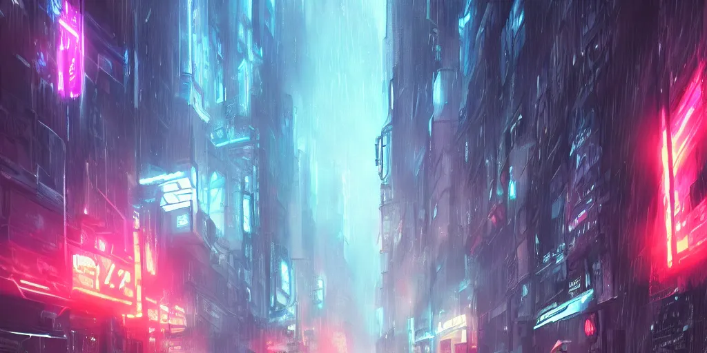 Prompt: warp speed concept art blade runner 2049 tron neon night alleyway diffusion clouds mist New York cityscape helium 44-2 artstation digital abstract!!!!!!! art 8k